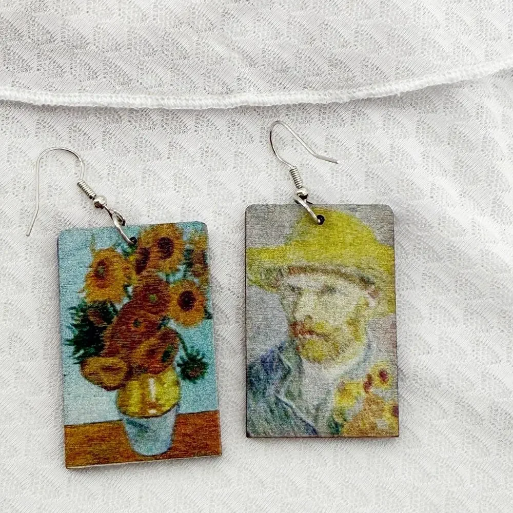 Van Gogh Paintings Earrings | Novelty Earrings | Unique Earrings | Fun Earrings